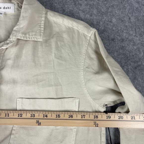 Bella Dahl Top Womens XS Ivory 2 Pocket Oversized Button Up Minimal Neutral NEW - Picture 8 of 13